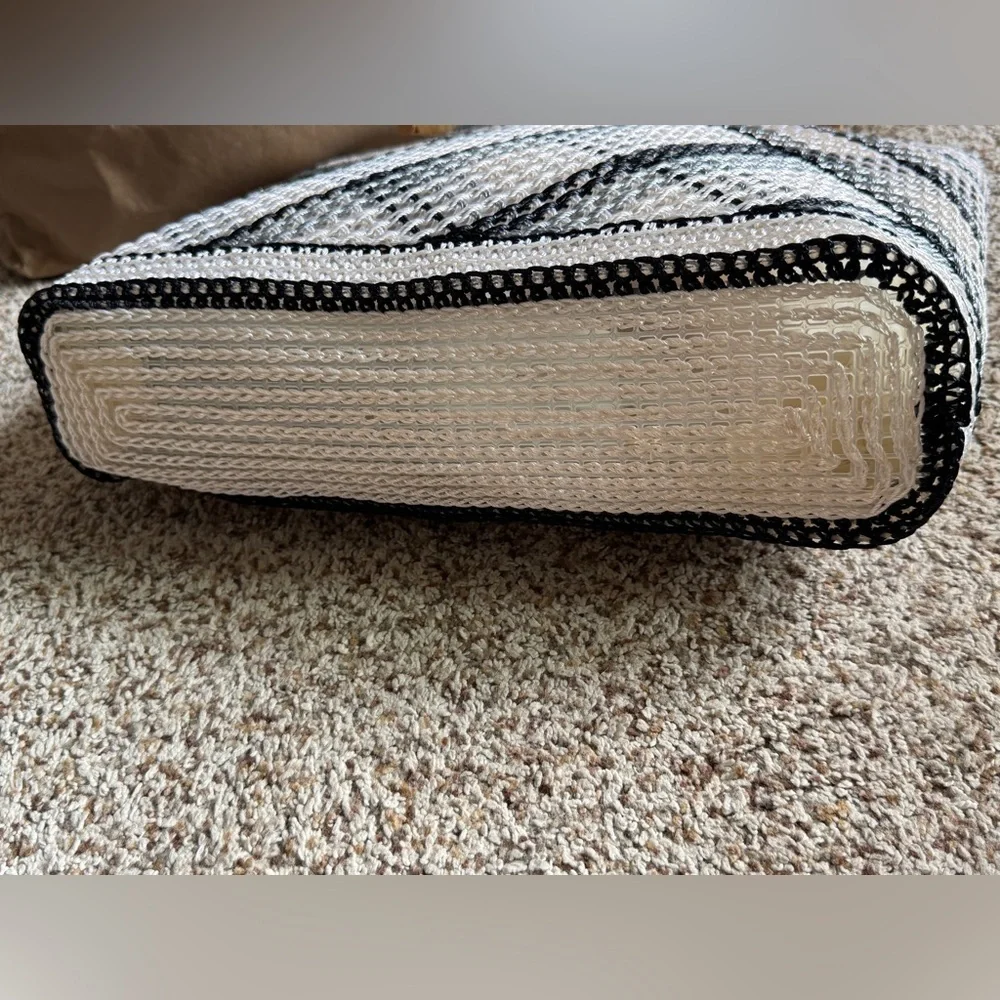 Elegant Woven‎ Handbag with Bamboo Handles